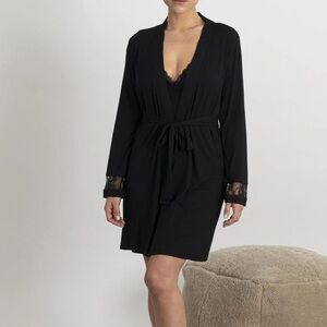 Aspen Dream Black M/L waist tie shirt dress
